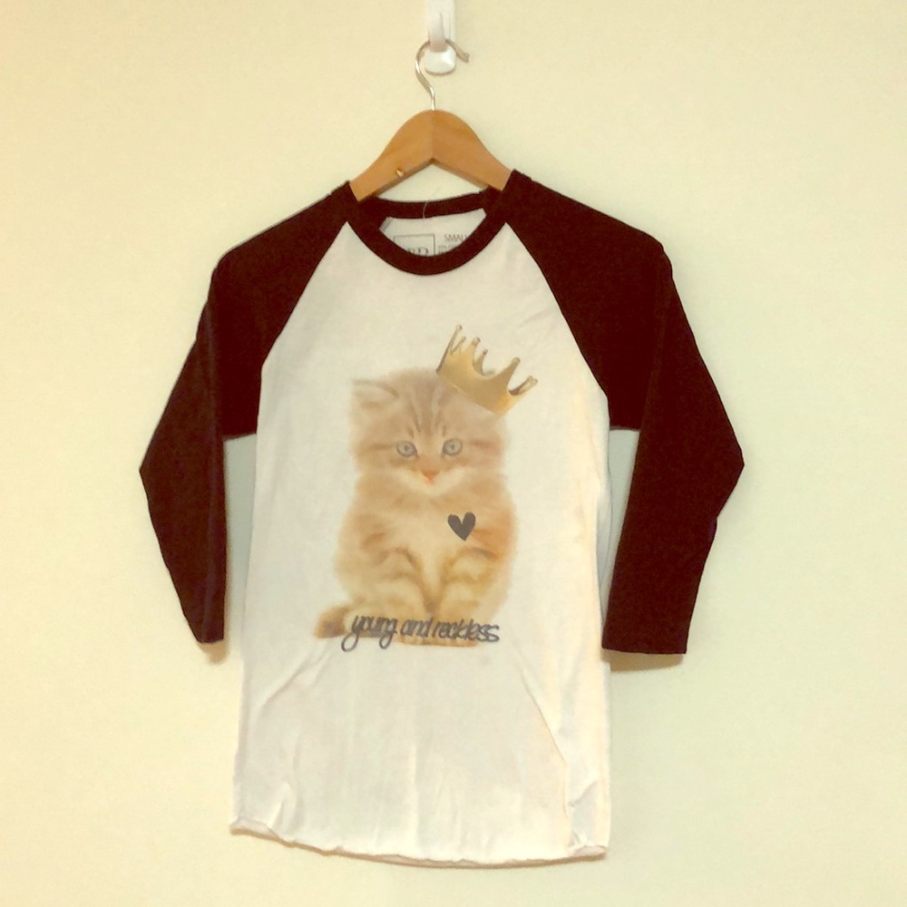 Young & Reckless Kitten Princess Baseball Tee